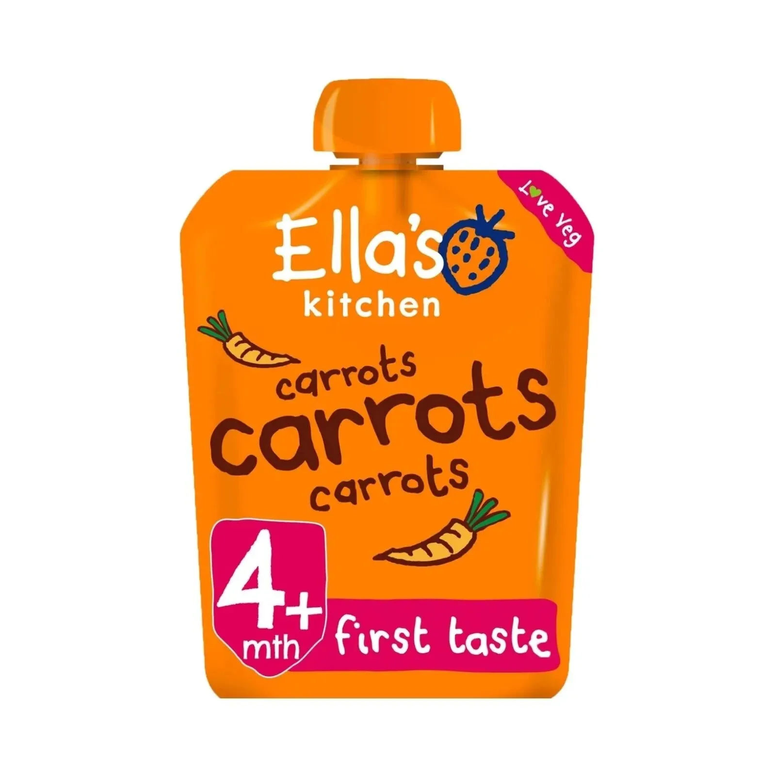 Ella's Kitchen Organic Carrots First Taste Baby Food Pouch 4  months 70g