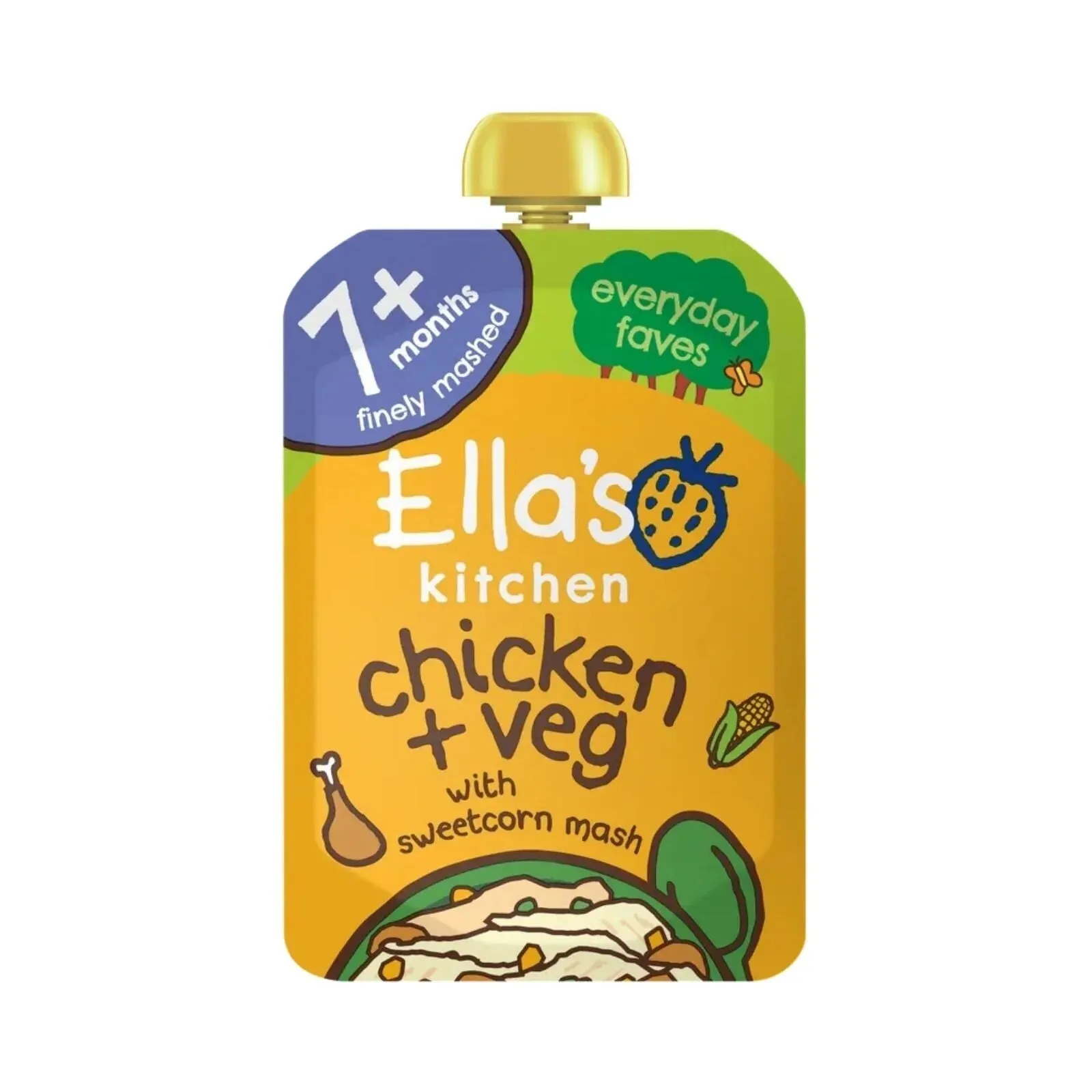 Ella's Kitchen Organic Chicken & Veg Baby Food Pouch 7  months 130g