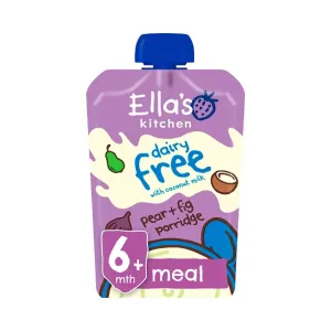 Ella's Kitchen Organic Dairy Free Pear & Fig Porridge Baby Food Pouch 6  months 100g