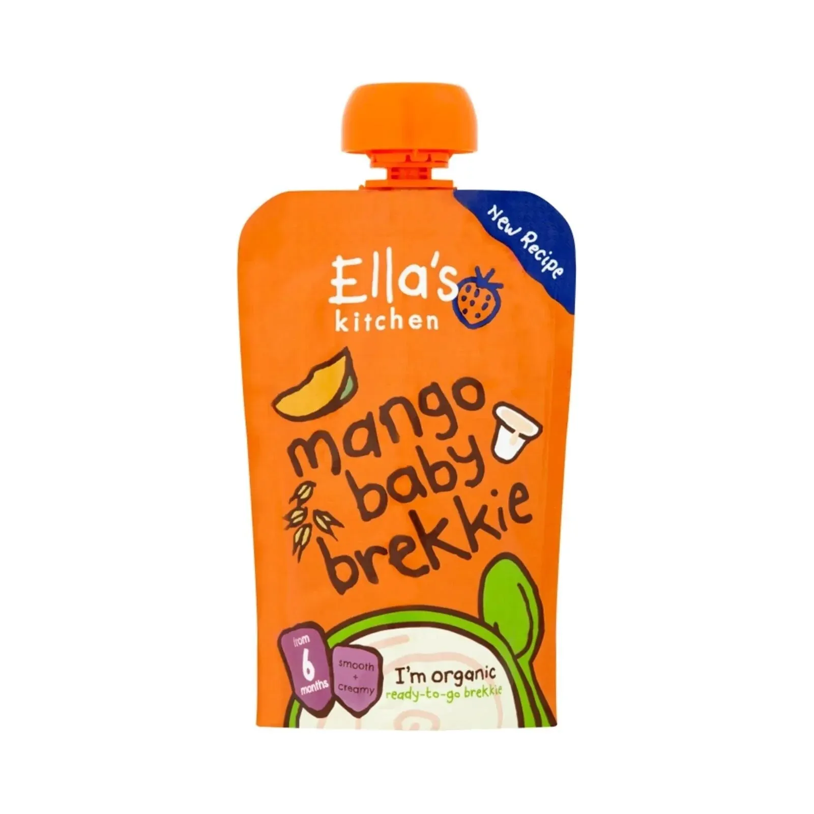 Ella's Kitchen Organic Mango Baby Brekkie Baby Food Breakfast Pouch 6  months 100g