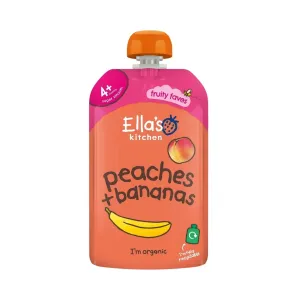 Ella's Kitchen Organic Peaches & Bananas Baby Food Pouch 4  months 120g