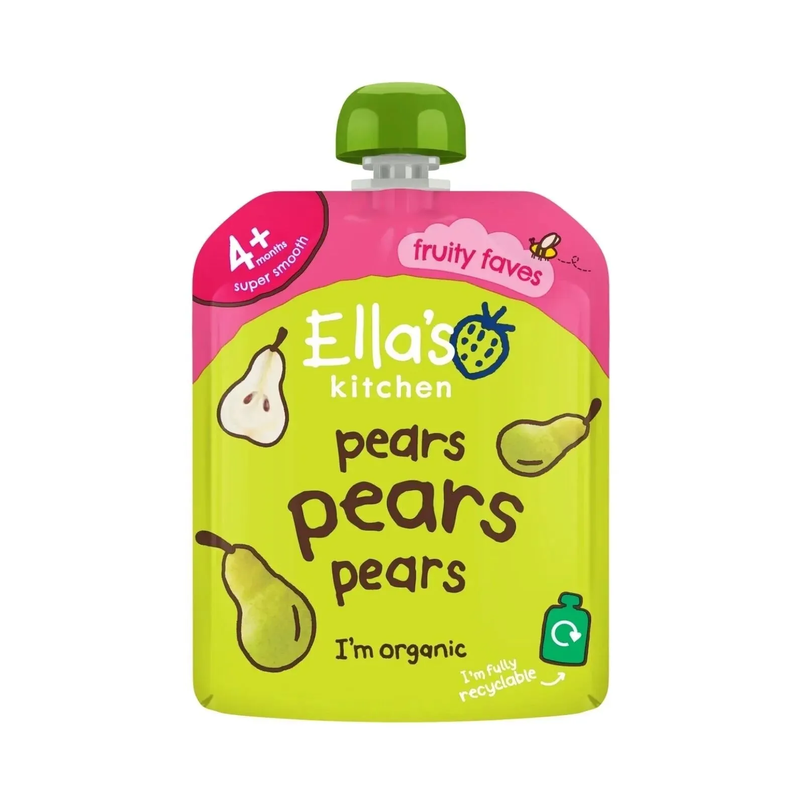 Ella's Kitchen Organic Pears First Tastes Baby Food Pouch 4  months 70g