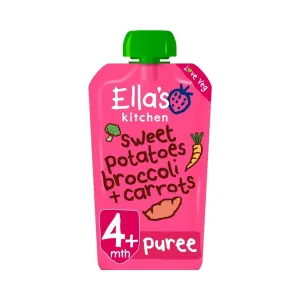 Ella's Kitchen Organic Sweet Potatoes Broccoli & Carrots 4  months 120g