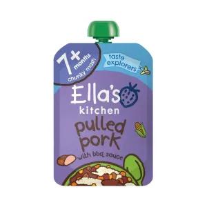 Ella's Kitchen Punchy Pulled Pork with BBQ Sauce Baby Food Pouch 7  months 130g
