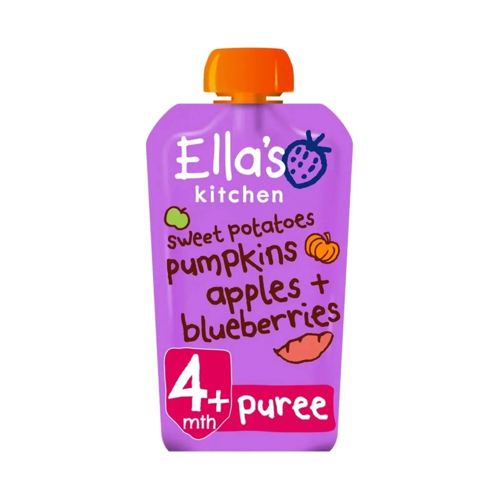Ella's Kitchen Sweet Potatoes Pumpkins Apples & Blueberries 4  months 120g
