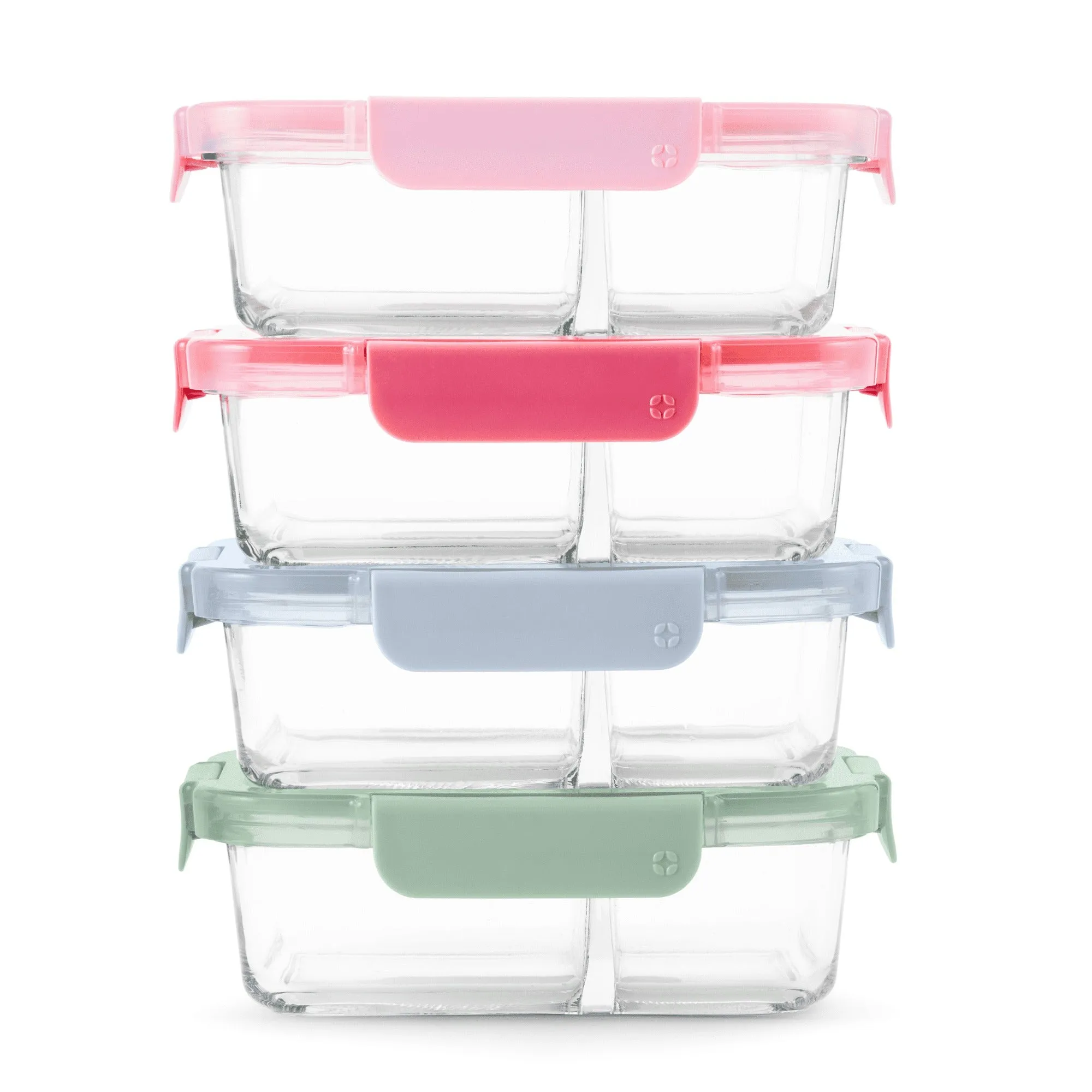 Ello 143-D824-921 Clear Glass Microwave Safe Food Storage Container