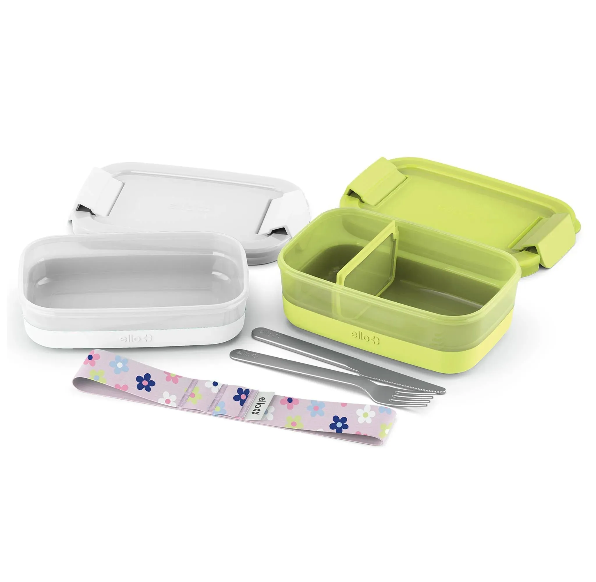 Ello 2pk Plastic Lunch Stack Food Storage Container Set Zapped