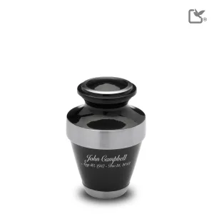 Espana Keepsake Urn Midnight & Brushed Pewter