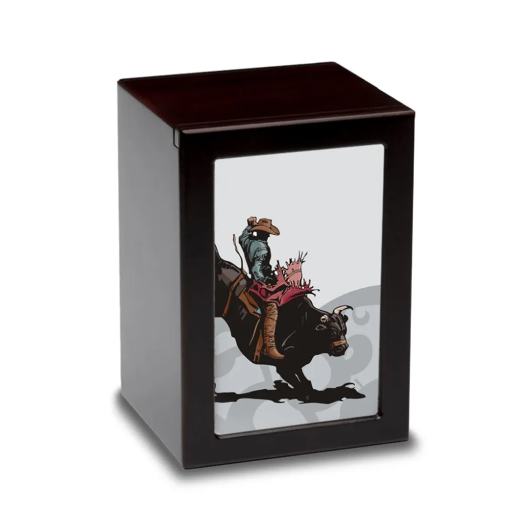 EXTRA LARGE Photo Frame urn - PY06 - Bull Rider