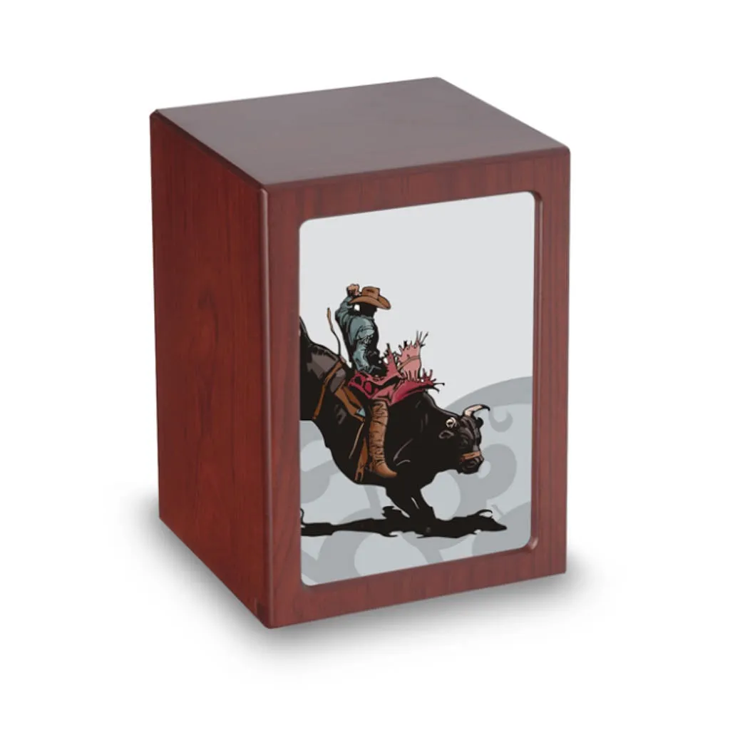 EXTRA LARGE Photo Frame urn - PY06 - Bull Rider