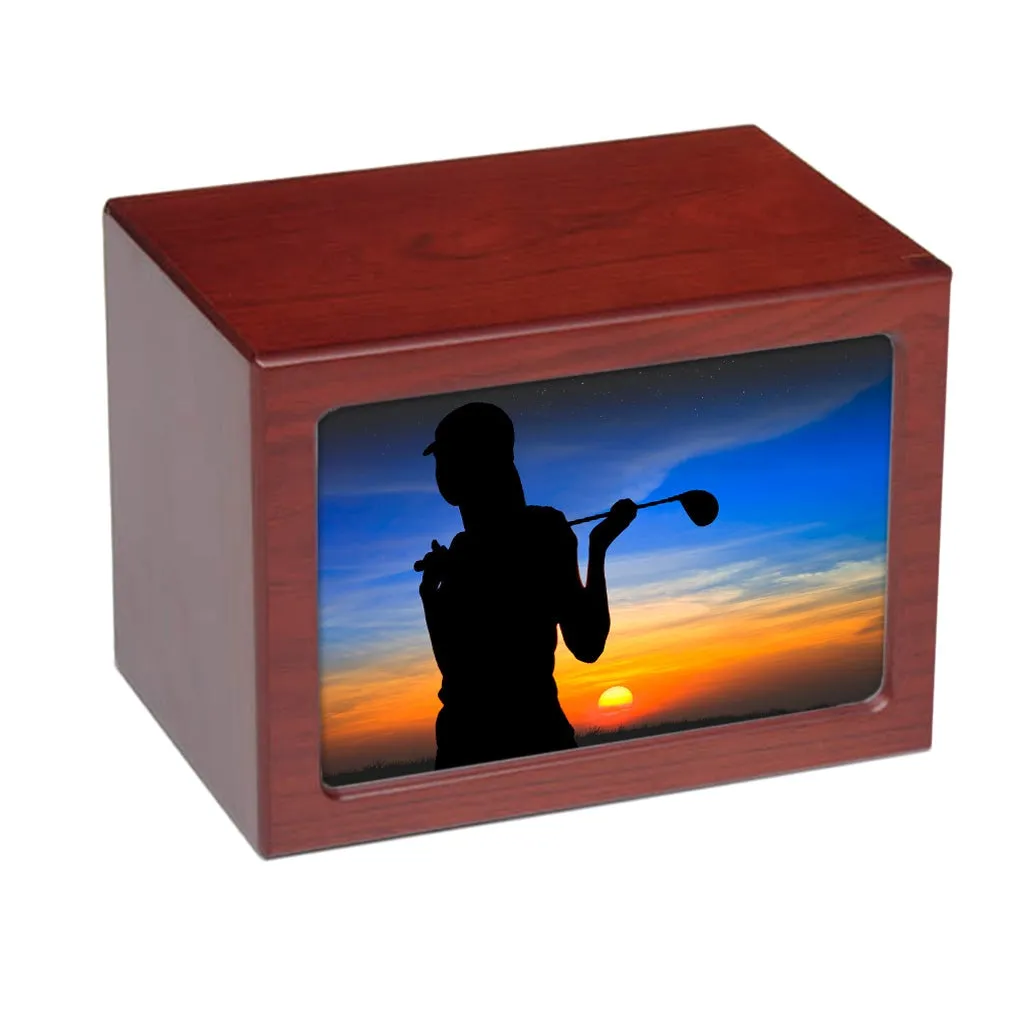 EXTRA LARGE Photo Frame urn - PY06 - Golfer