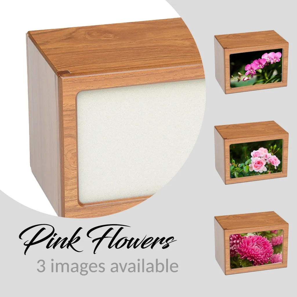 EXTRA LARGE Photo Frame urn PY06 - Pink Flowers