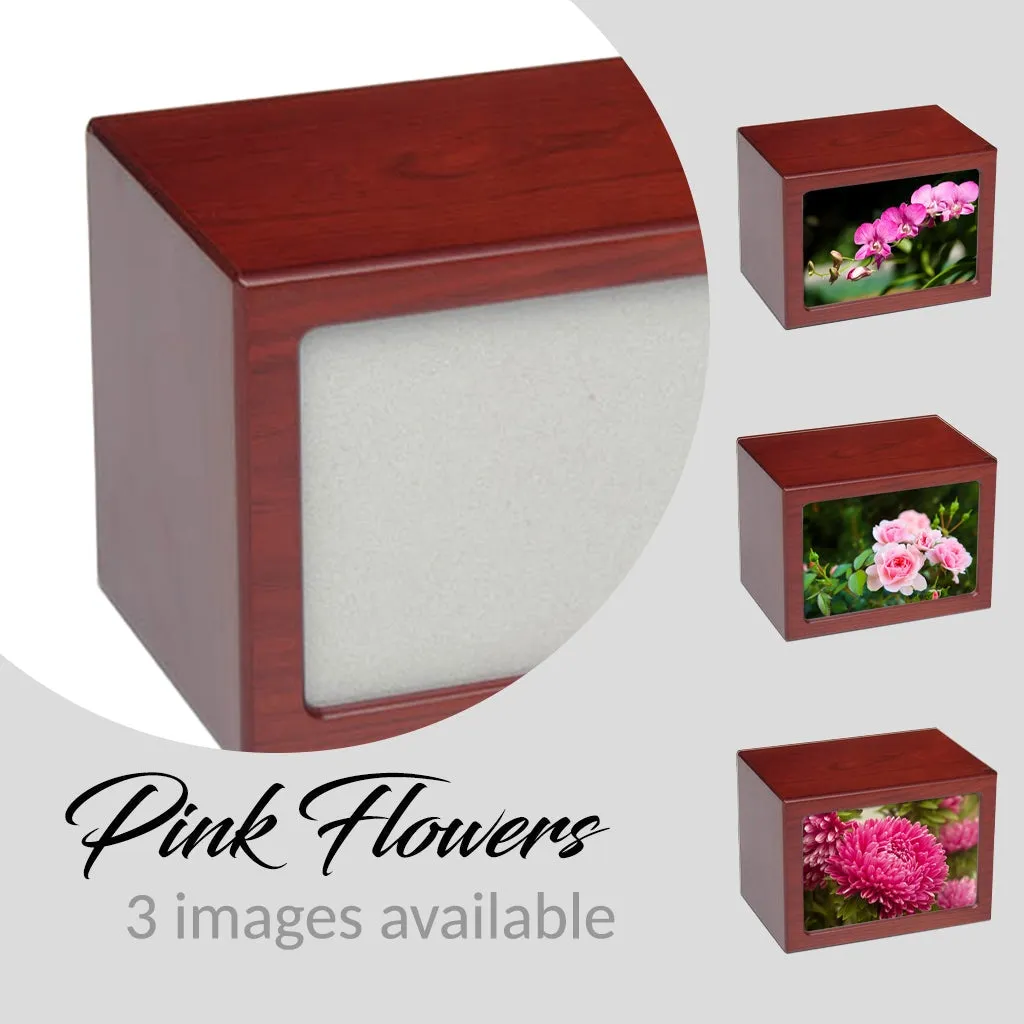 EXTRA LARGE Photo Frame urn PY06 - Pink Flowers