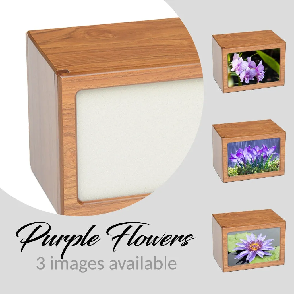 EXTRA LARGE Photo Frame urn PY06 - Purple Flowers