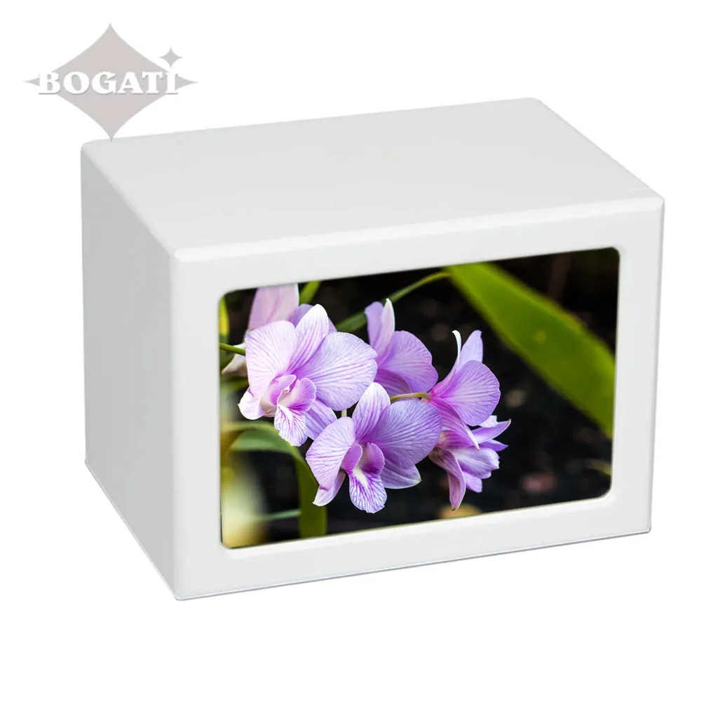 EXTRA LARGE Photo Frame urn PY06 - Purple Flowers