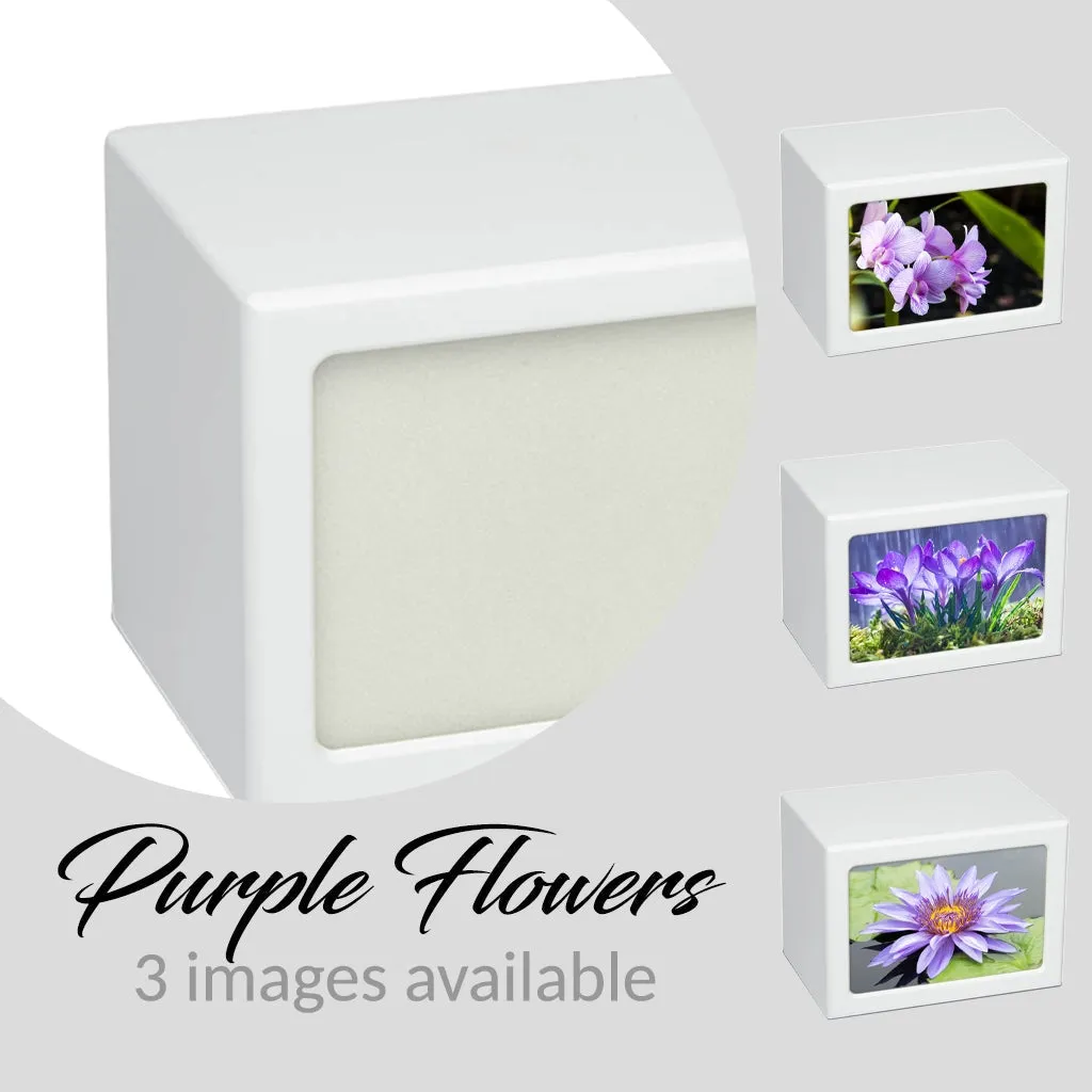EXTRA LARGE Photo Frame urn PY06 - Purple Flowers