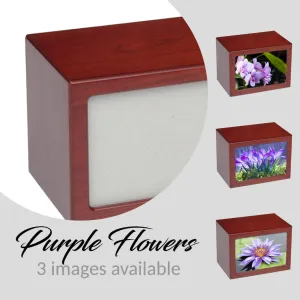 EXTRA LARGE Photo Frame urn PY06 - Purple Flowers