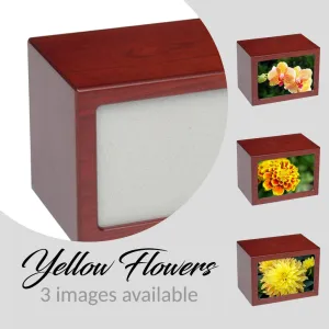 EXTRA LARGE Photo Frame urn -PY06-  Yellow Flowers