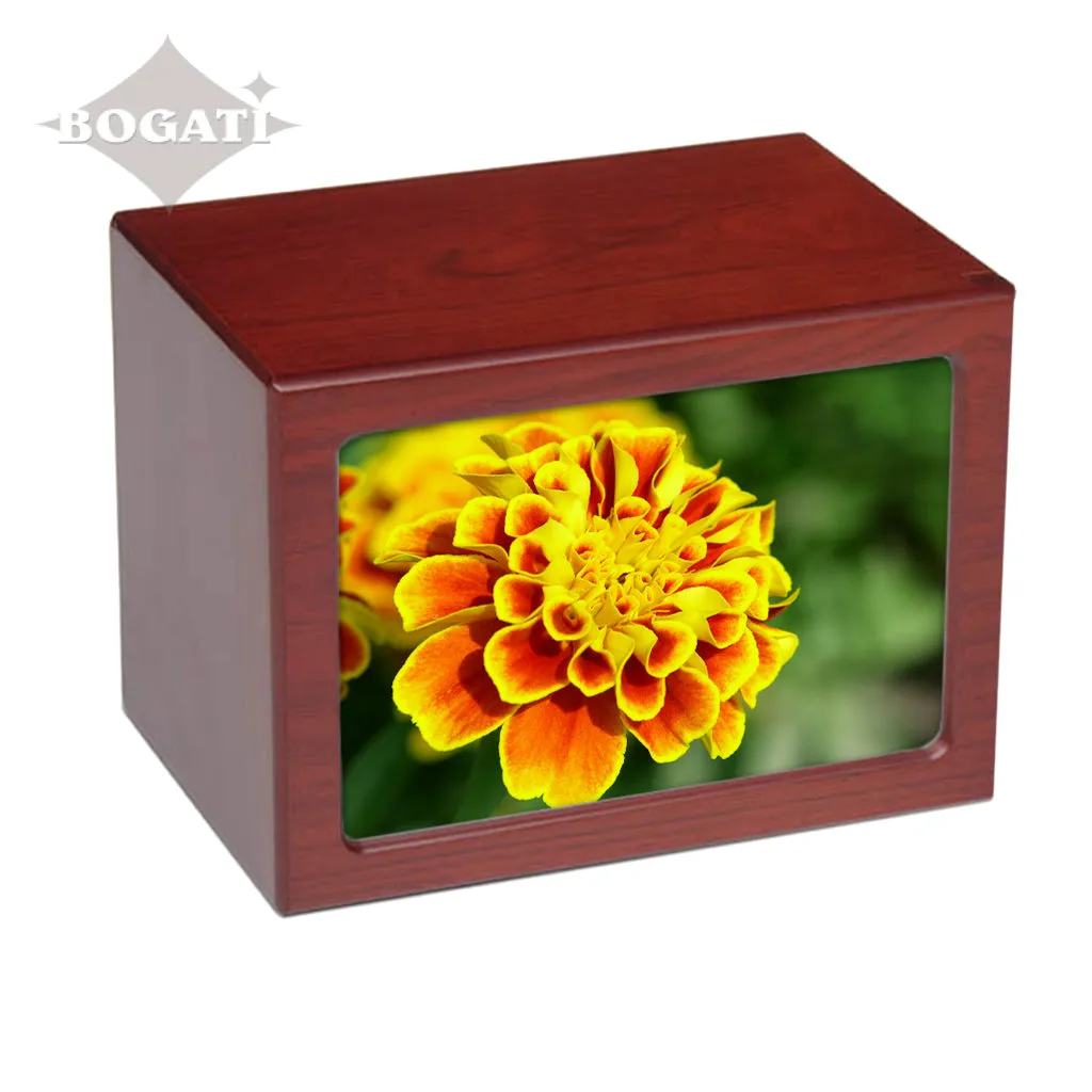 EXTRA LARGE Photo Frame urn -PY06-  Yellow Flowers
