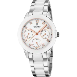 Festina Ceramic Multifunction Ladies Watch I Model F20497/1 Quartz Movement
