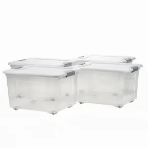 FONTAL SL090030A 35L Adult PP Plastic clear Storage Box Containers