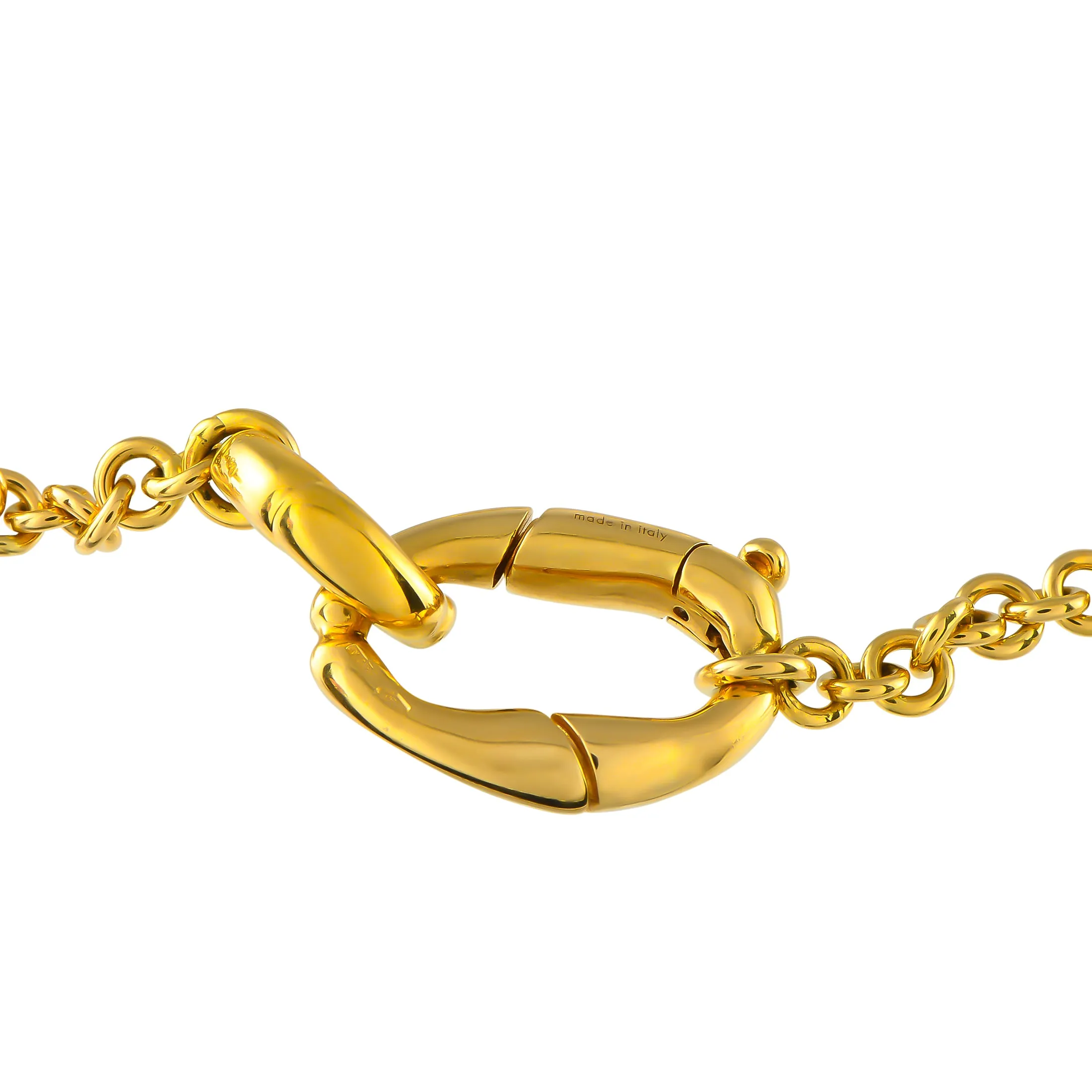 Gucci Bamboo 18K Yellow Gold Station Necklace GU01-050525