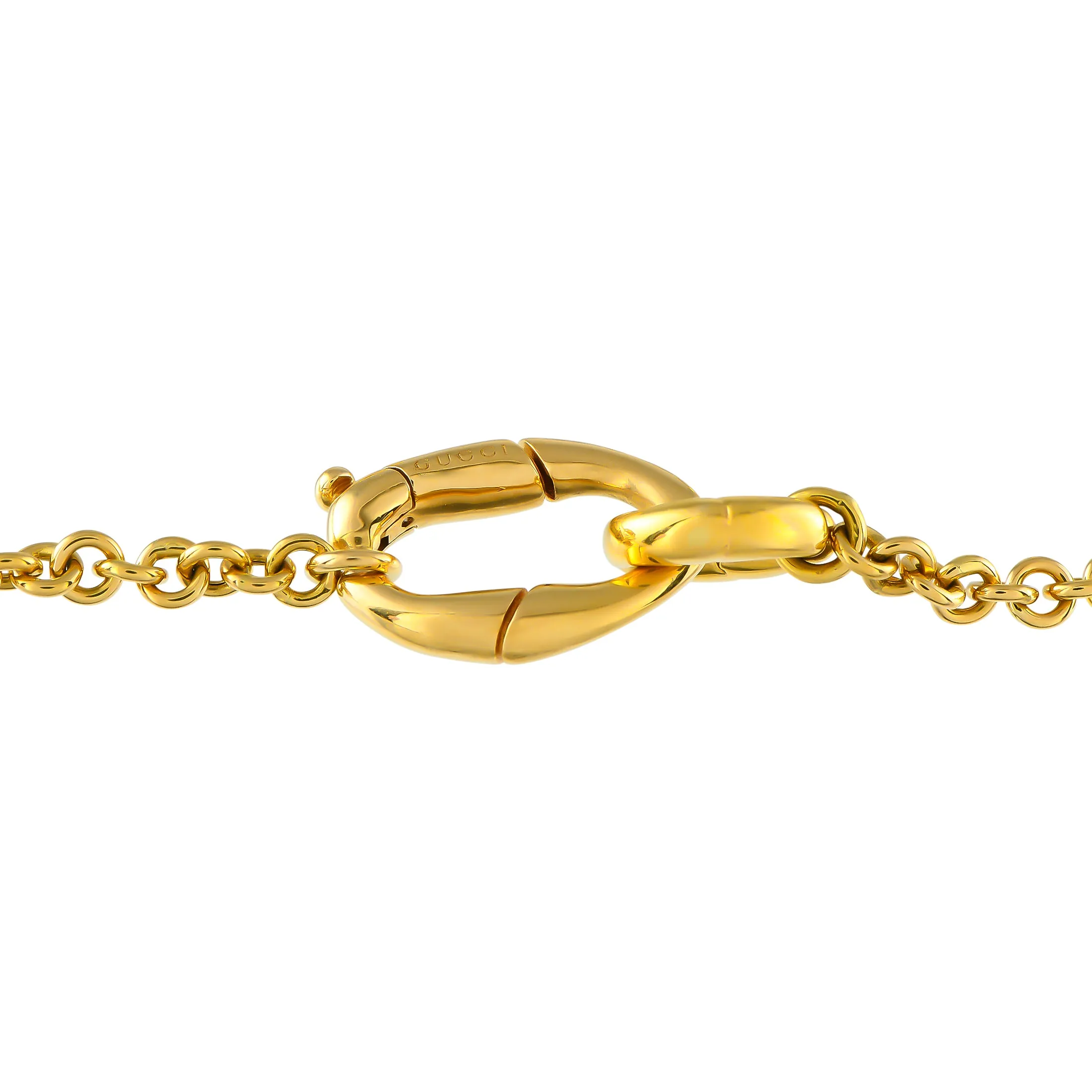 Gucci Bamboo 18K Yellow Gold Station Necklace GU01-050525