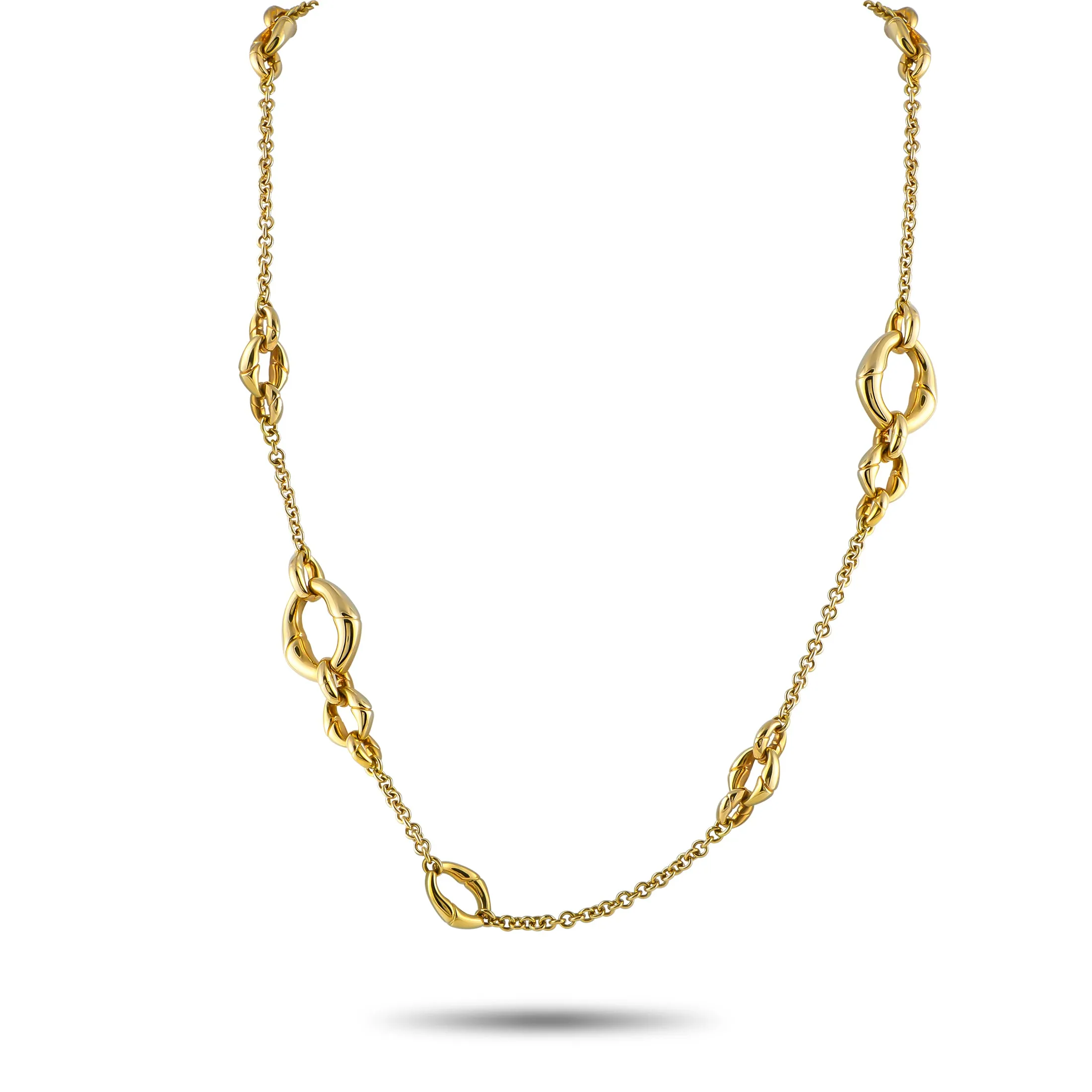 Gucci Bamboo 18K Yellow Gold Station Necklace GU01-050525