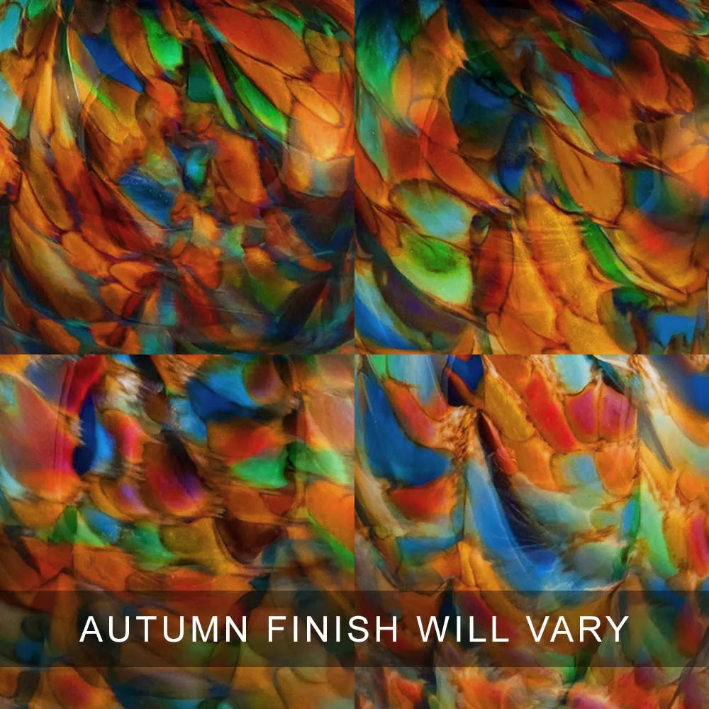 Hand Blown Glass Cremation Urn for Adults in Amato Autumn