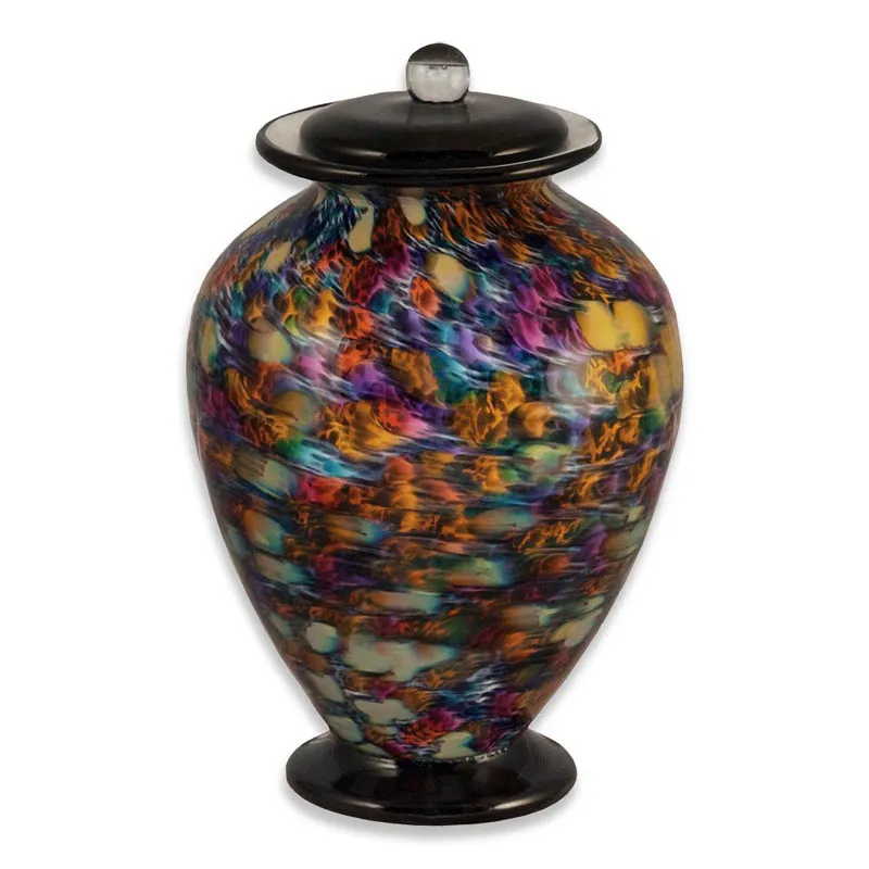 Hand Blown Glass Cremation Urn for Adults in Amato Desert