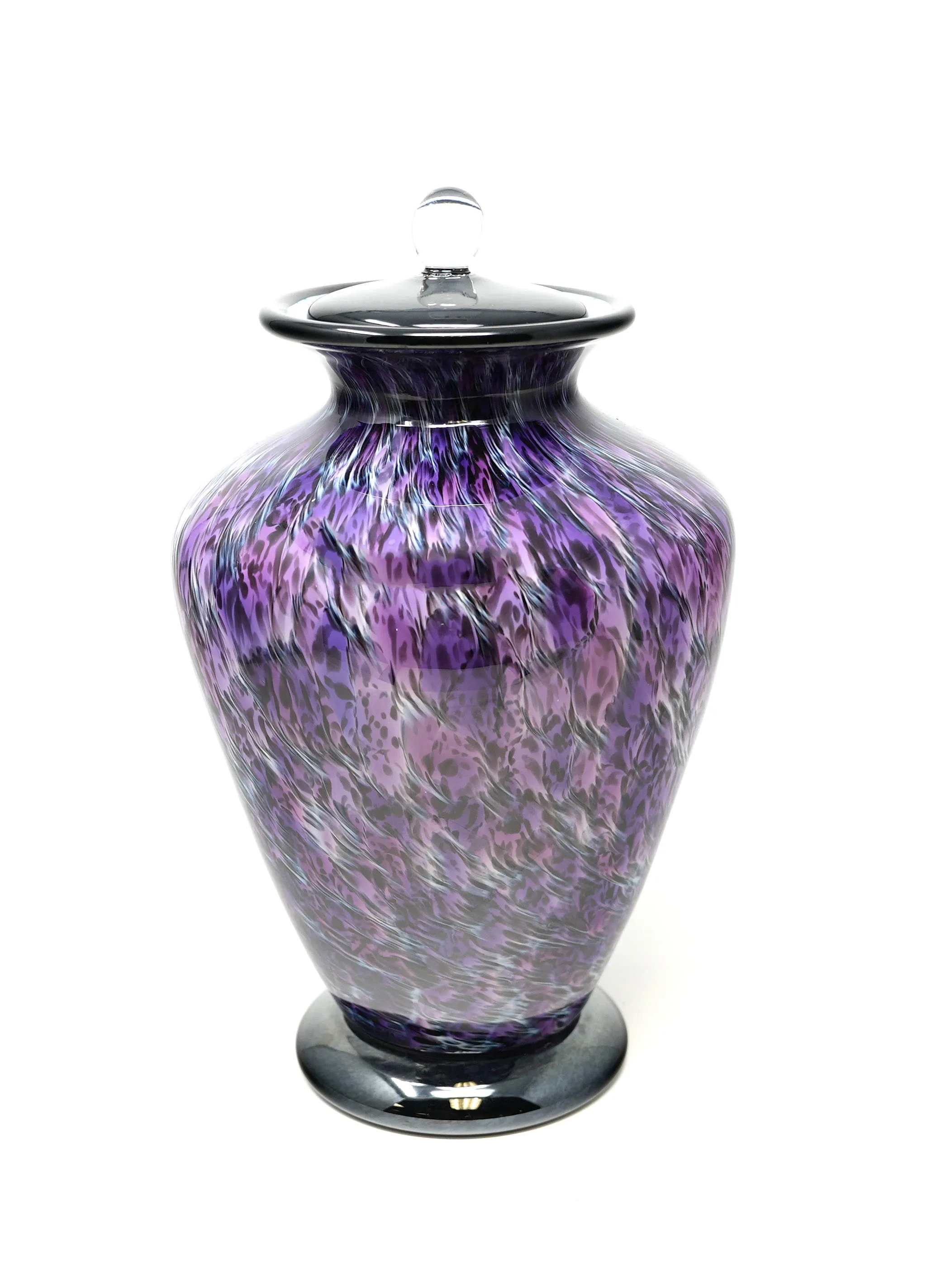 Hand Blown Glass Cremation Urn in Amato Lee's Frit