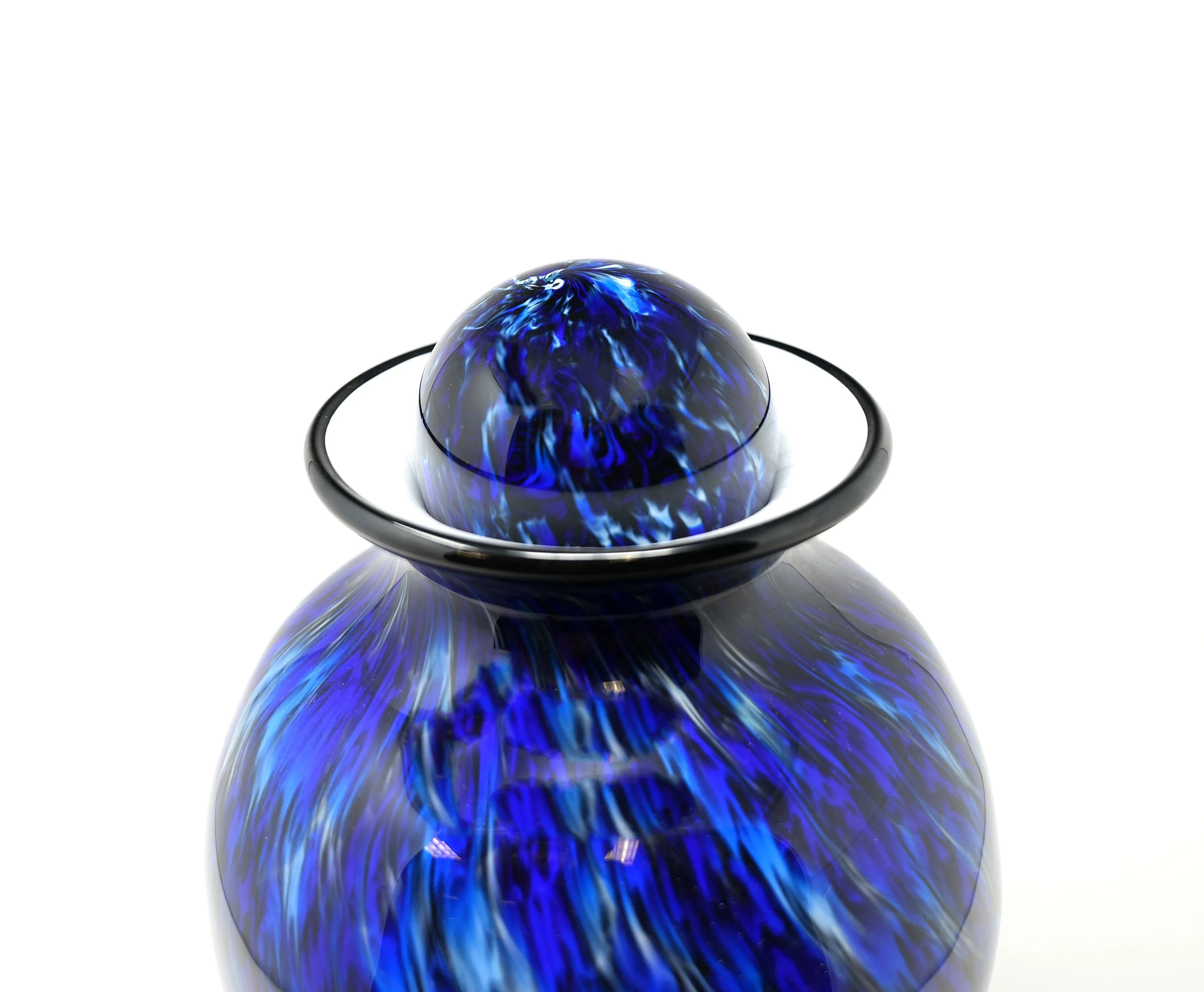 Hand Blown Glass Cremation Urn in Atlantic Water