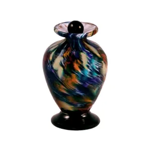 Hand Blown Glass Keepsake Urn in Amato Desert
