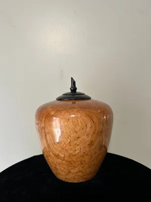 Hand-Turned Urn in Spalted Birch 'Divine' 2