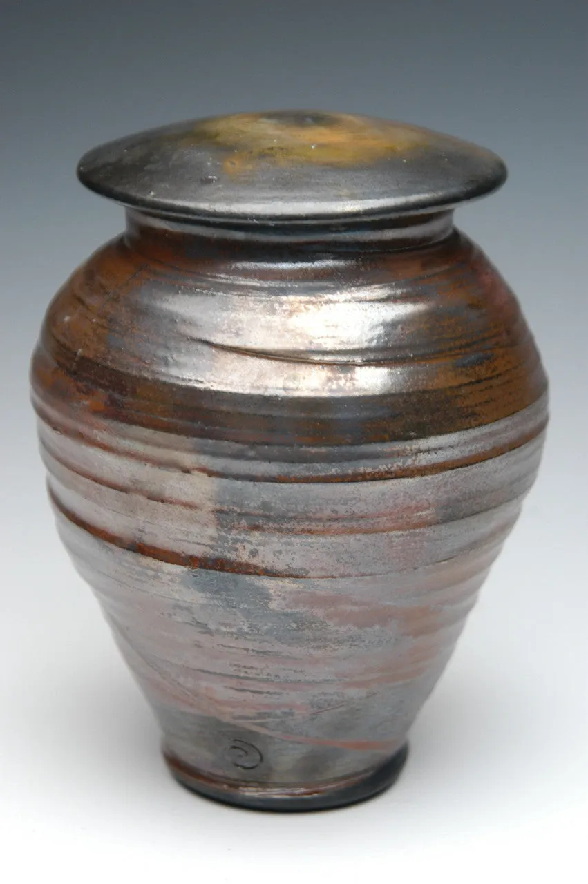 Handcrafted Celtic Cross Raku Ceramic Cremation Urn