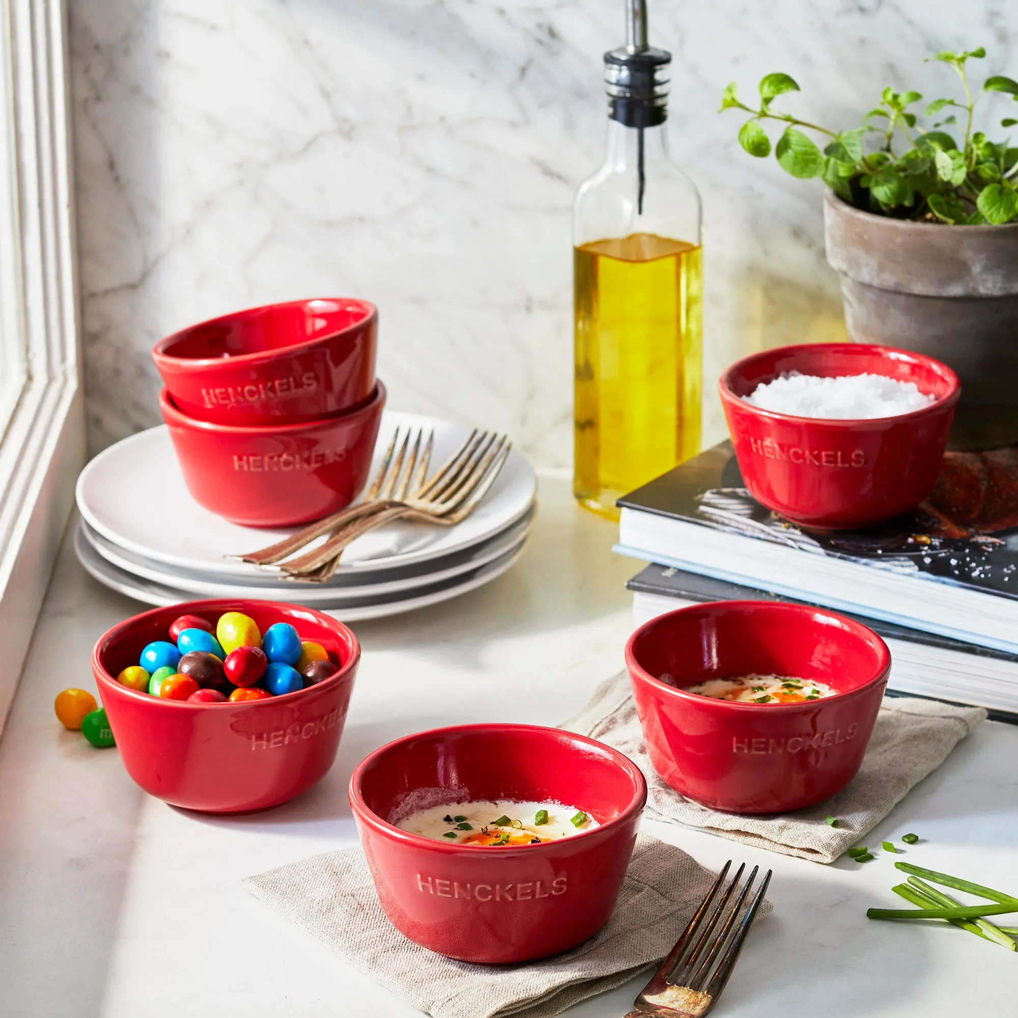 HENCKELS Ceramic 6-pc Round Ramekin Set
