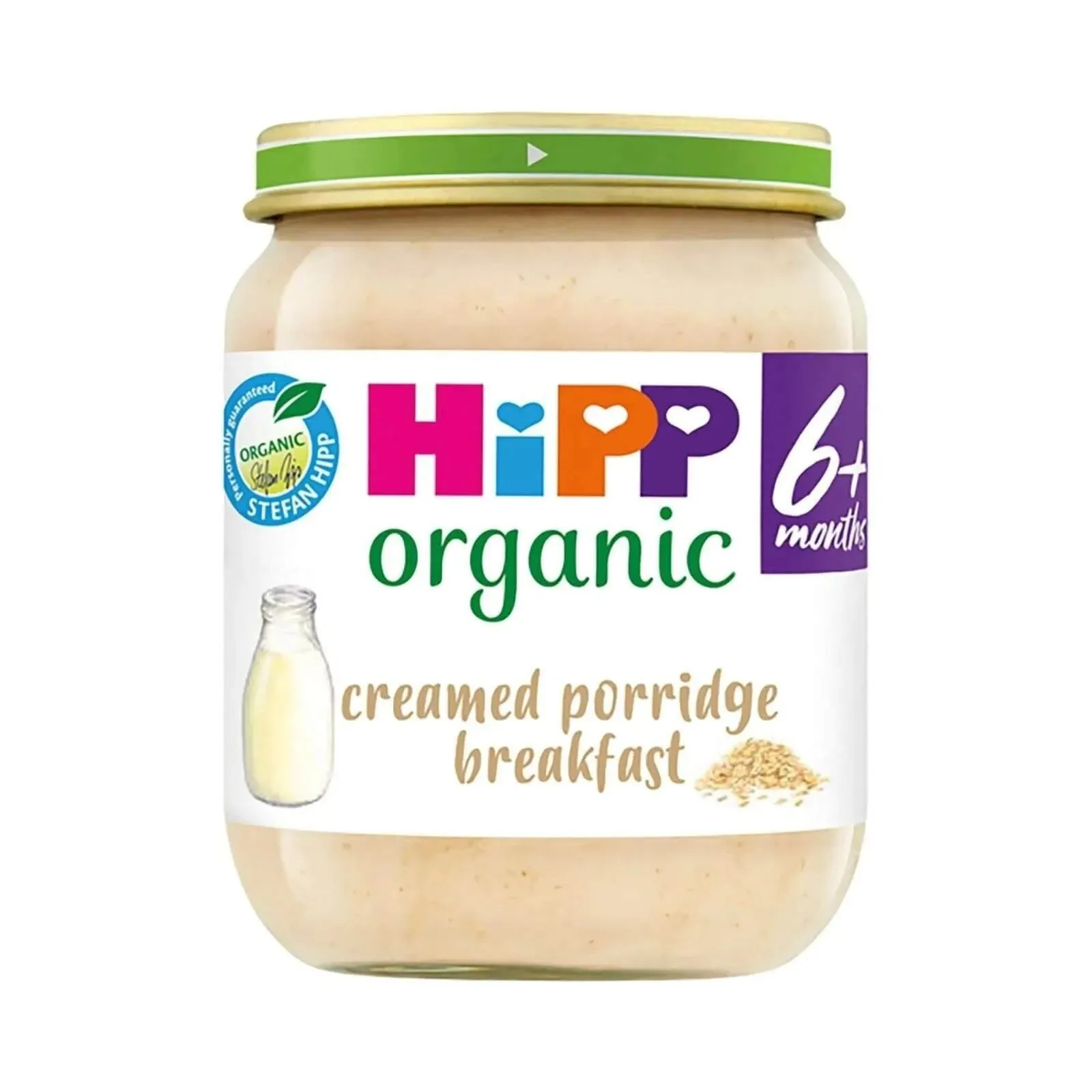 HiPP Organic Creamed Porridge Breakfast Baby Food Jar 6  months 125g
