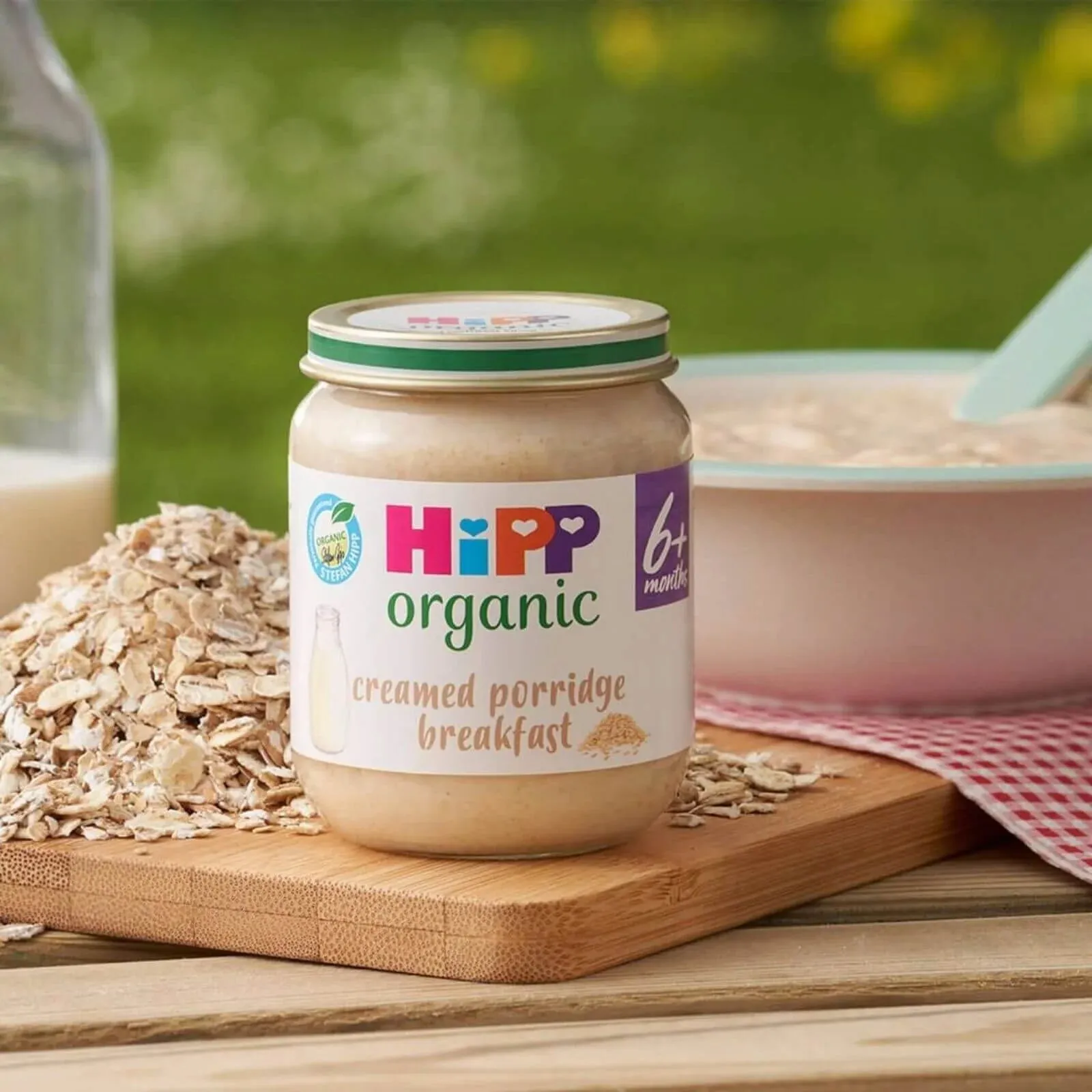 HiPP Organic Creamed Porridge Breakfast Baby Food Jar 6  months 125g