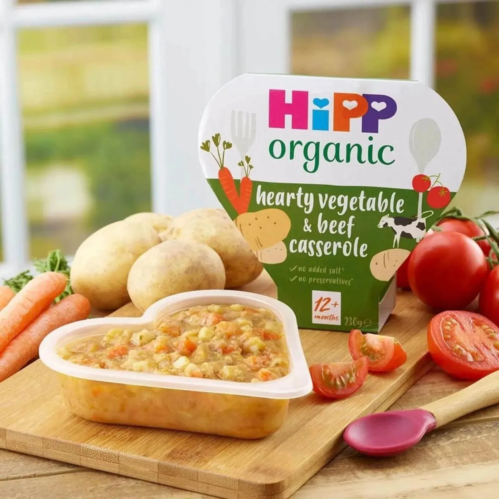 HiPP Organic Hearty Vegetable & Beef Casserole Toddler Tray Meal 12  months 230g