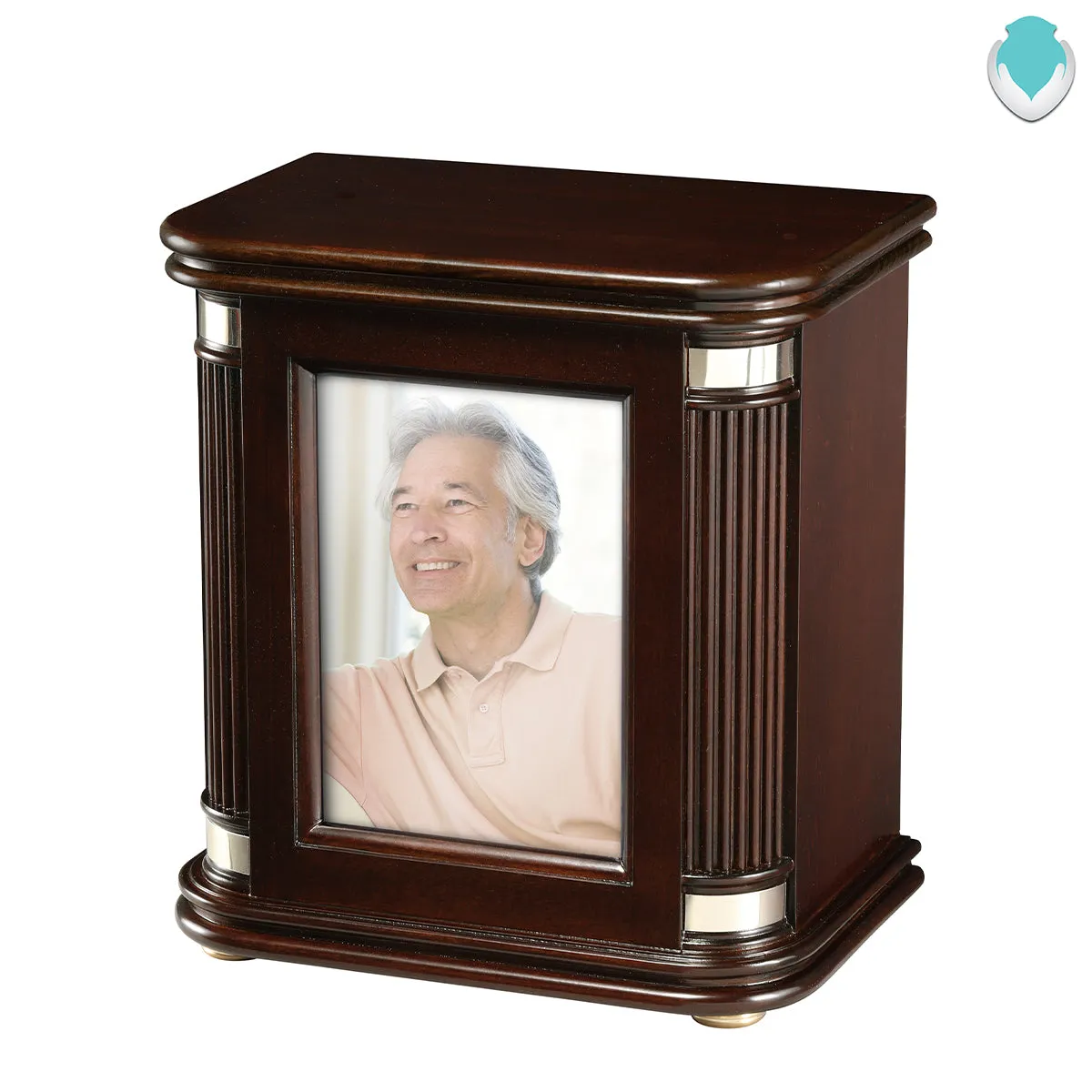 Honor III Satin Windsor Photo Wood Urn