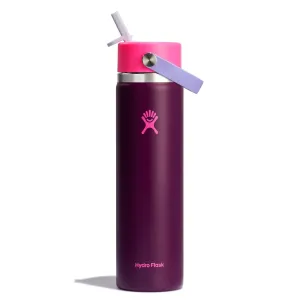Hydro Flask 24oz Wide Mouth Flex Straw Water Bottle Sugar Plum: BPA-Free, Vacuum-Insulated, Leakproof, Dishwasher-Safe