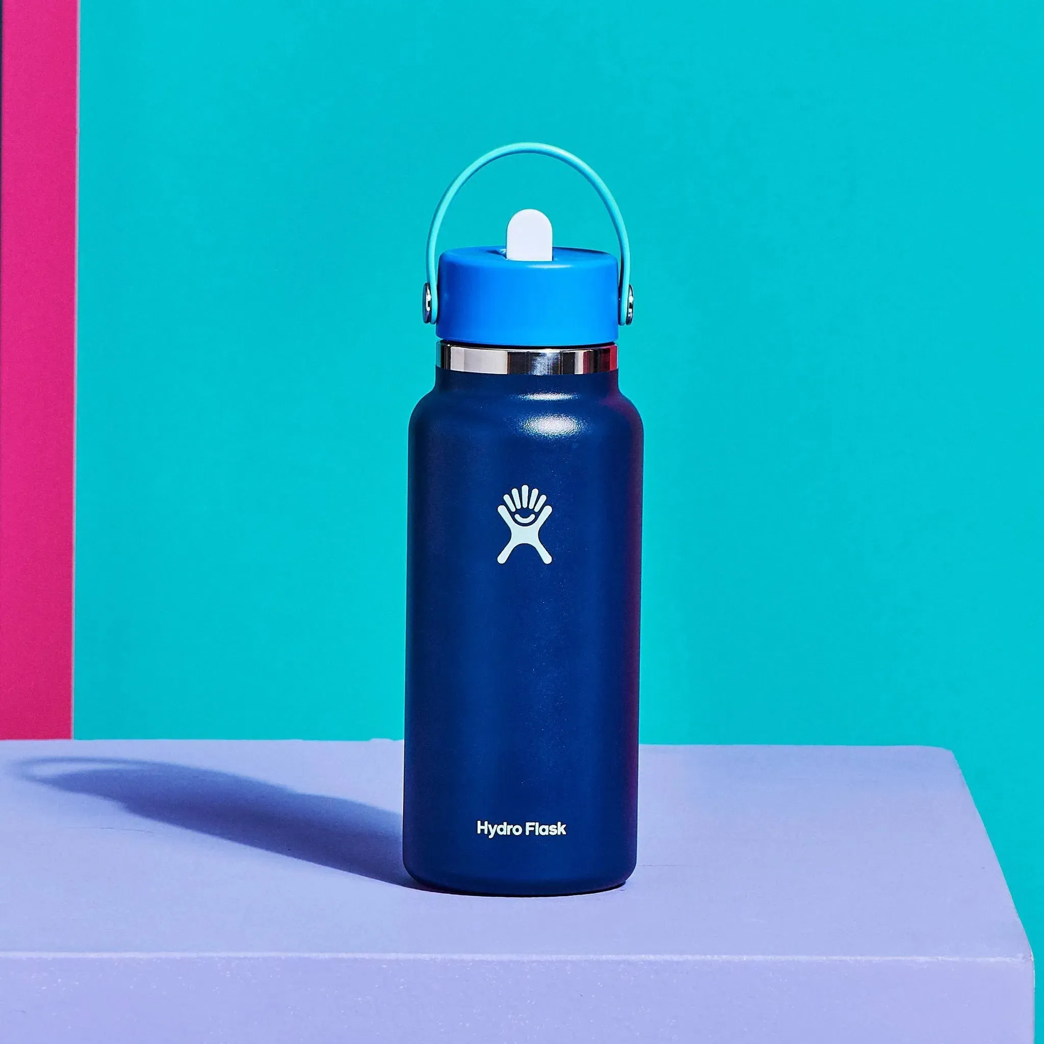 Hydro Flask 32oz Wide Mouth Flex Straw Water Bottle Winter Night (See Description)