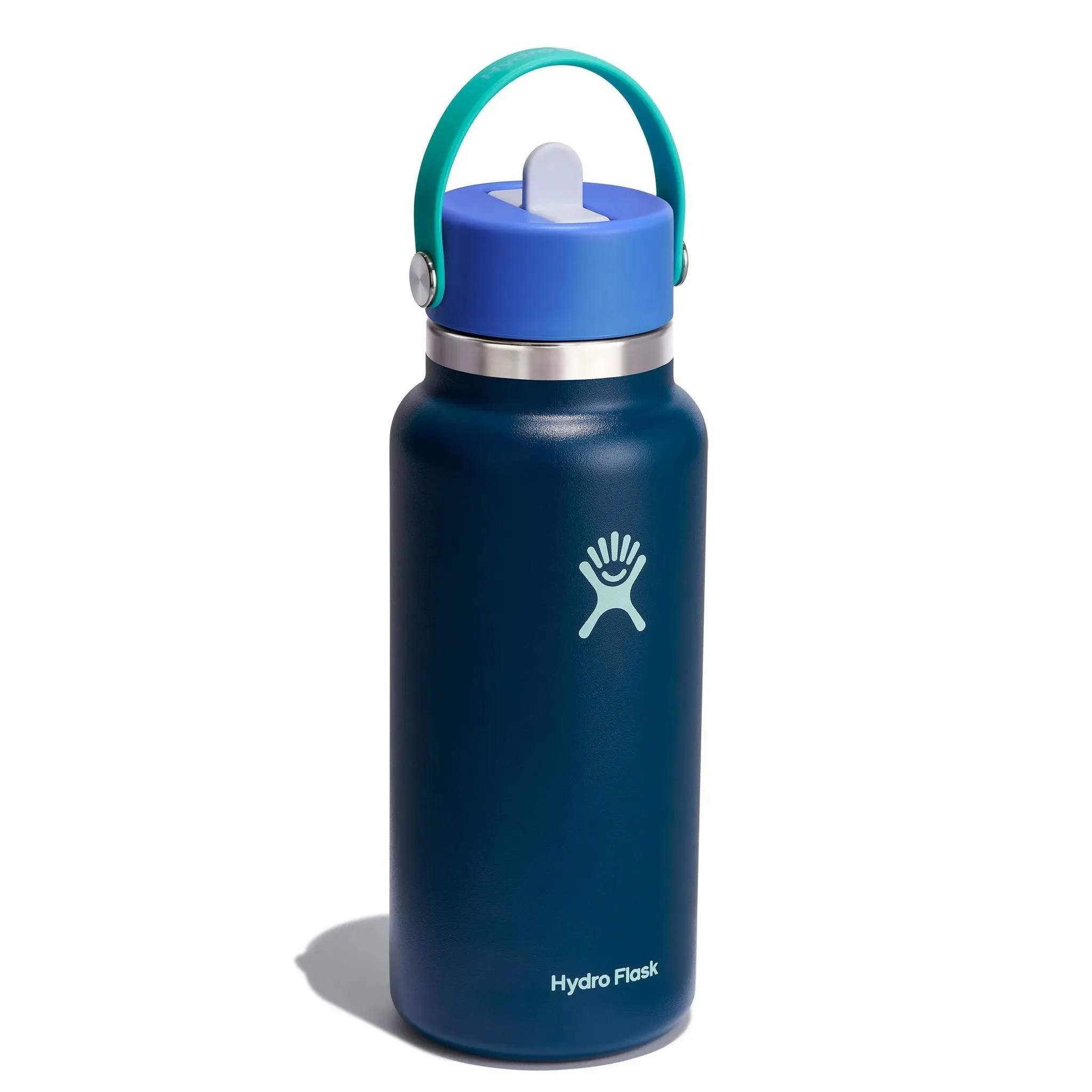 Hydro Flask 32oz Wide Mouth Flex Straw Water Bottle Winter Night (See Description)