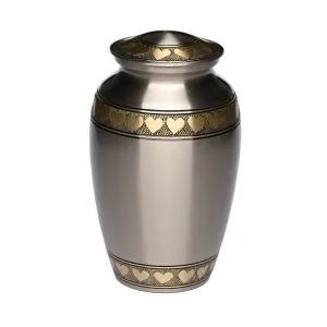 IMPERFECT SELECTION -  ADULT Brass Urn -2263- Heart Bands