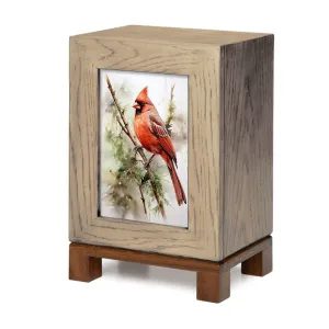 IMPERFECT SELECTION - ADULT Rustic Style Photo Frame Urn - Cardinal