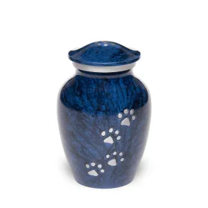 IMPERFECT SELECTION - SMALL Alloy Pet Urn - 1658 "Paws to Heaven" - Marbled Stone Finish
