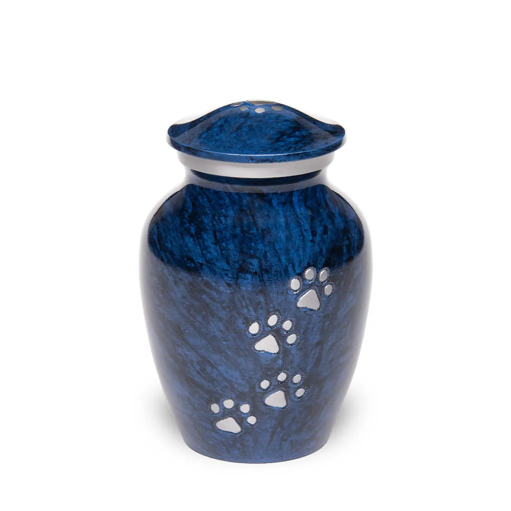 IMPERFECT SELECTION - SMALL Alloy Pet Urn - 1658 "Paws to Heaven" - Marbled Stone Finish