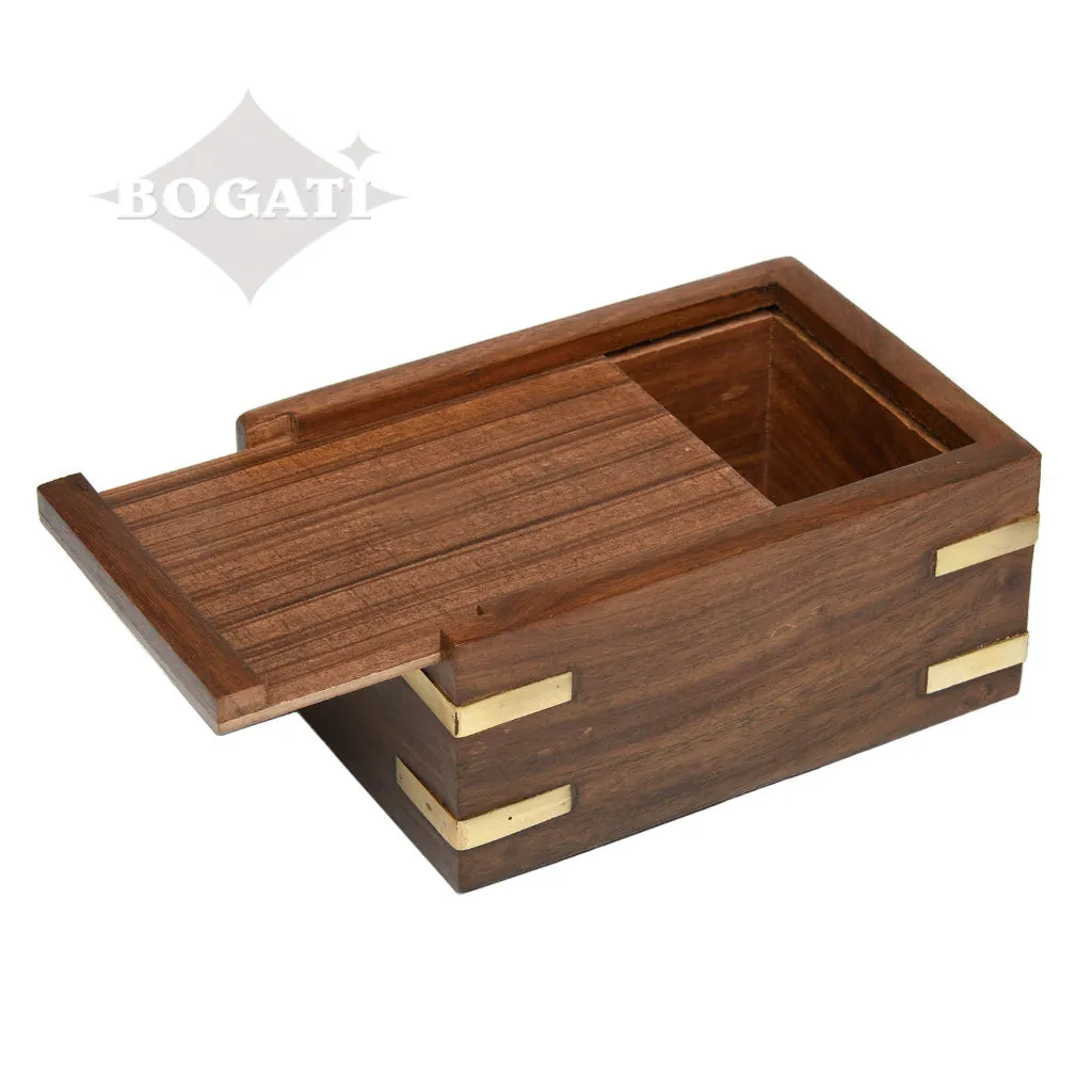IMPERFECT SELECTION - SMALL - Rosewood Pet Urn RW-PP with Brass Paws and Corners