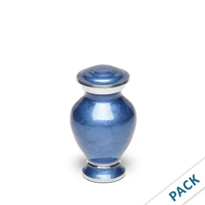 KEEPSAKE - Alloy Urn -6176-  Blue Enamel Vase-Style - Pack of 10