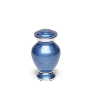 KEEPSAKE - Alloy Urn -6176-  Blue Enamel Vase-Style